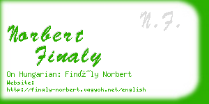 norbert finaly business card